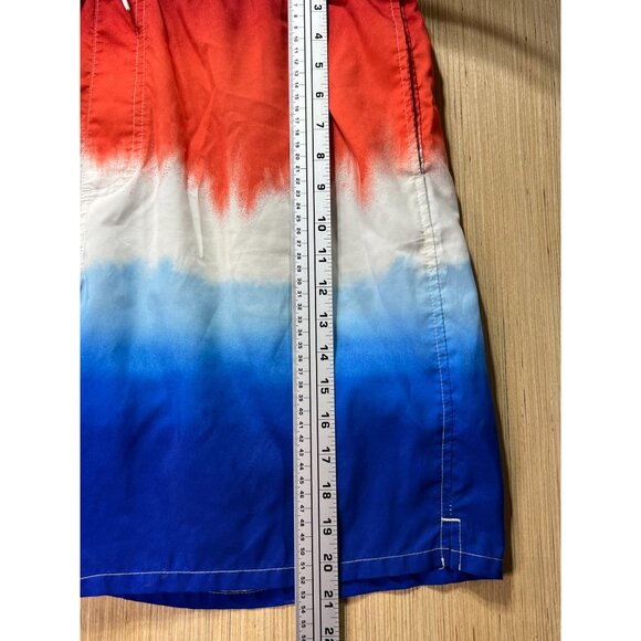 Old Navy - Men's Swim Short Printed Swimsuits - Red/Blue/White - Extra Large - Picture 6 of 16